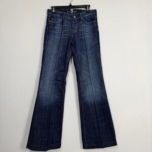 7 for all Mankind Dark Blue Flare Jeans